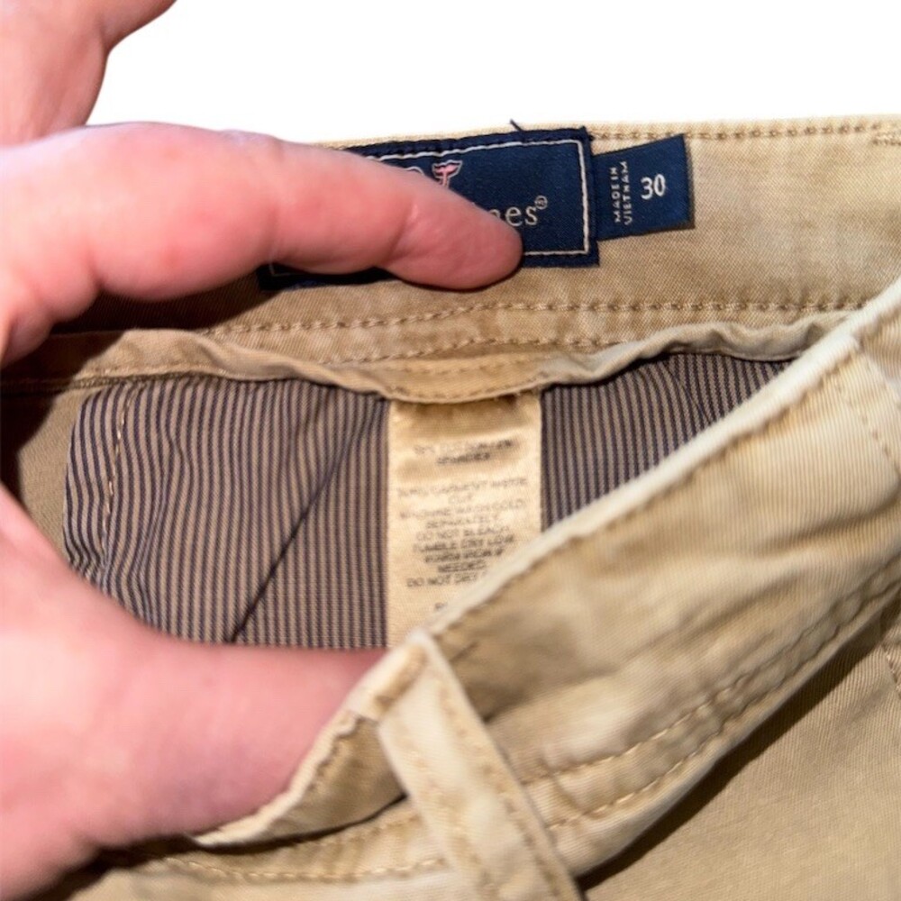 Vineyard Vines Chino Shorts Mens 30 Beige Flat Front 4-Pocket Casual Golf - Picture 5 of 5